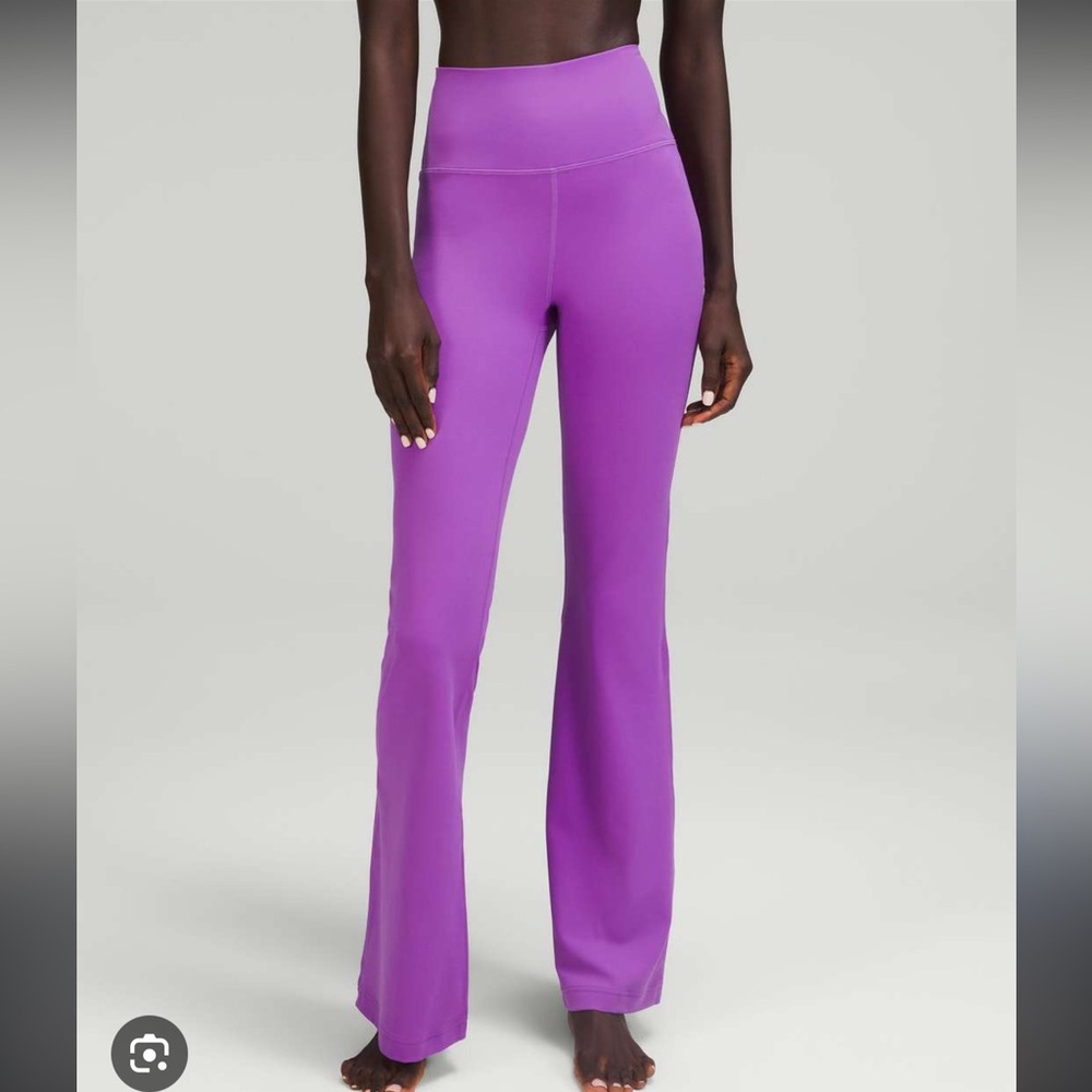 Lululemon moonlit magenta flare leggings